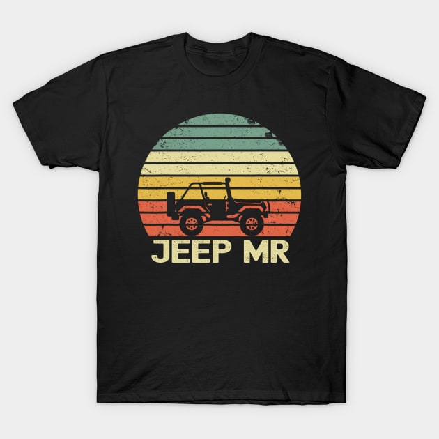 Jeep Mr Vintage Jeep retro jeep sunset jeep jeep men T-Shirt by Liza Canida